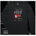 W Republic W Republic Apparel 525-148-E27-05 The University of South Dakota Gridiron Long Sleeve T-Shirts for Men - Black; 2XL 525-148-E27-05